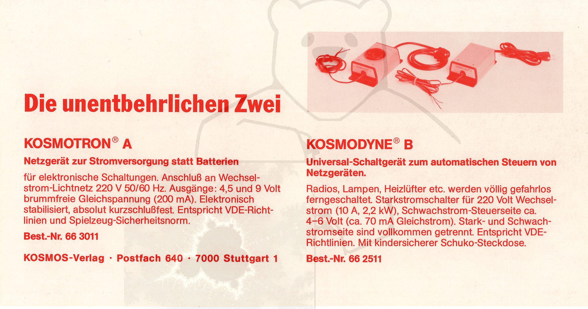 Kosmos Radio und Elektronik - Beilage Rückseite